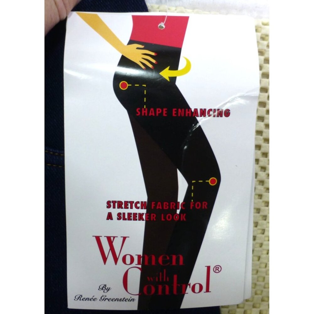 NWT Women With Control Blue Stretch Jeans With Tummy Control & Shape Enhancing P - Picture 3 of 16